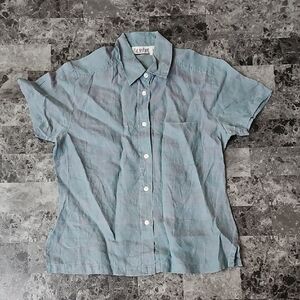 Carlie's Court Button Down Shirt 100% Linen